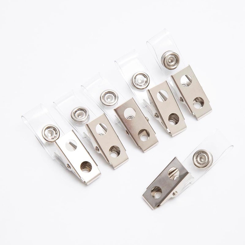 KingSom 10 Pack Waterproof Horizontal ID Badge Holder Horizontal Clear PVC Name Holder Tags with Badge Clip Straps (,) - Image 4